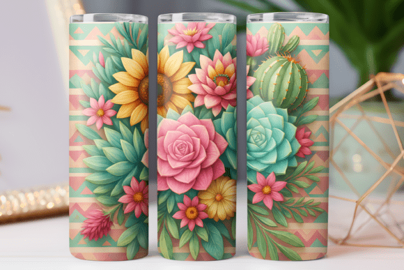 Boho Floral Tumbler Wrap 20oz Skinny PNG Review