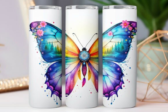 Colorful Butterfly Tumbler Wrap 20oz Review