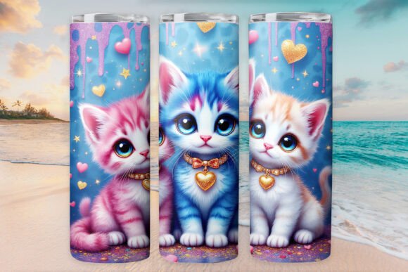 Cute Cat Kitty Tumbler Wrap 20oz Skinny Review