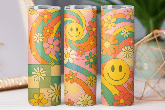 Daisy Retro Floral Tumbler Design 20oz Review