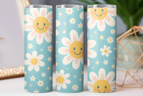 Daisy Smile Flower Tumbler Wrap Design Review
