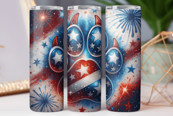 Dog Paw Tumbler Wrap 20oz PNG Design Review