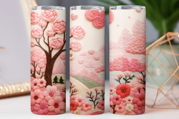 Embroidery Floral Tumbler Wrap Design Review