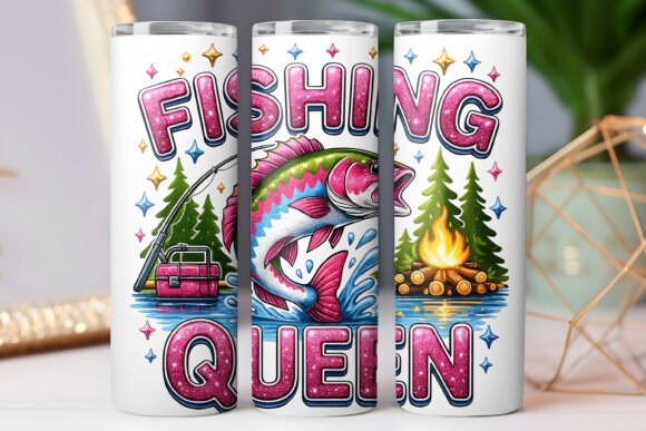 Fishing Girls Queen Tumbler Wrap Design Review