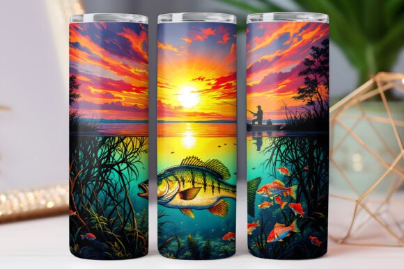 Fishing Tumbler Wrap Sunset Design Review