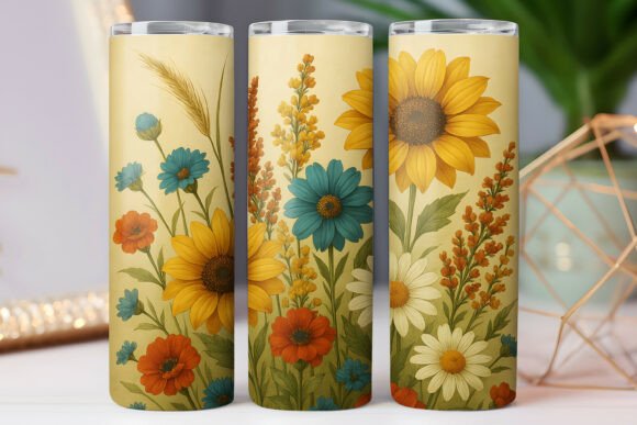 Floral Flower 20oz Skinny Tumbler Wrap Design Review