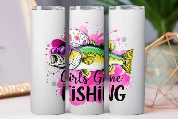 Girls Fishing Tumbler Wrap Png 20oz Wrap Review