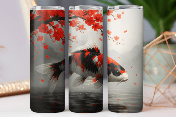 Japan Koi Fish Tumbler Wrap Design Review