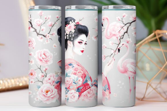 Japanese Girl Nature Tumbler Wrap Design Review