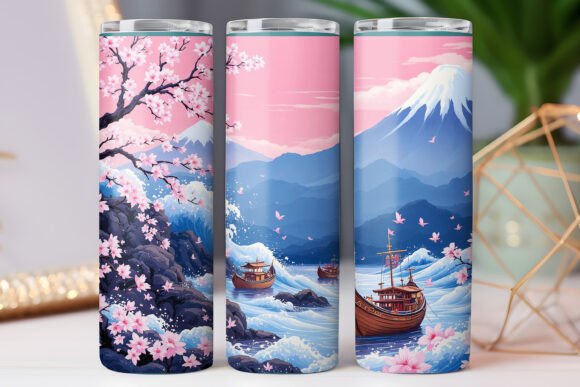 Japanese Mount Tumbler Wrap Design 20oz Review