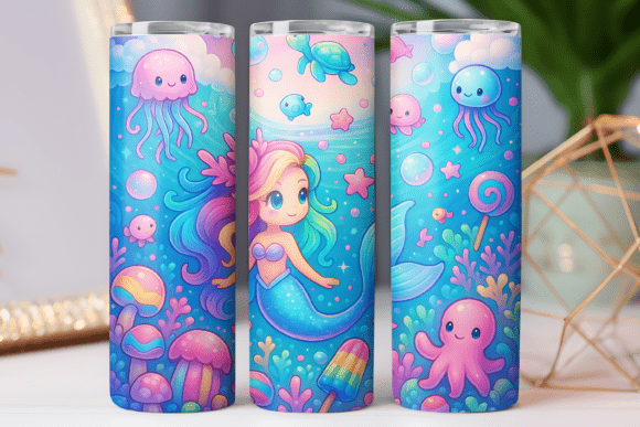 Mermaid Tumbler Wrap 20oz Design Review