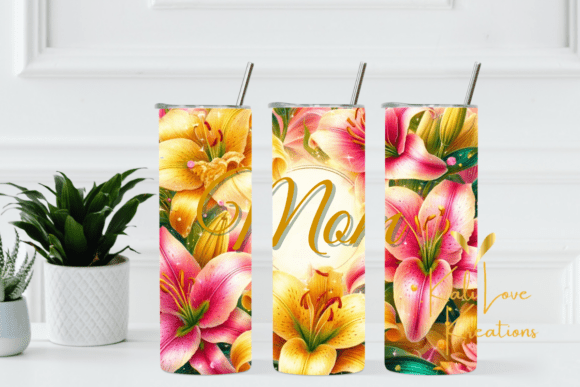 Mom with Lilies Tumbler Wrap Design Review