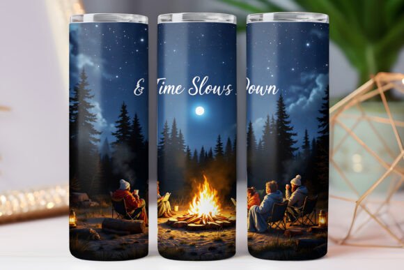 Night Camping Tumbler Wrap 20oz Skinny Review
