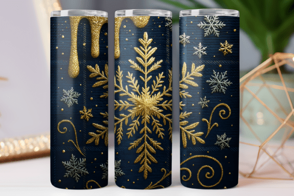 Snowflake Tumbler Wrap 20oz Skinny PNG Review