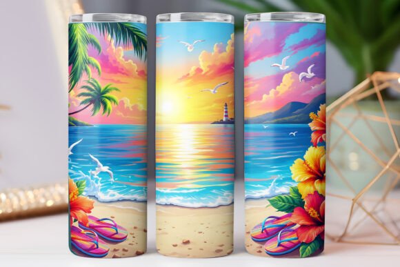 Summer Beach Vacation Tumbler 20oz Design Review