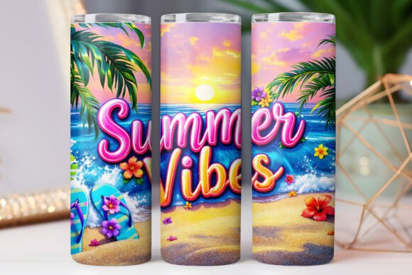 Summer Vibes Beach Tumbler Wrap Review