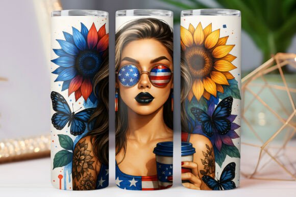 Usa 4th of July Patriot Girl Tumbler Design Review