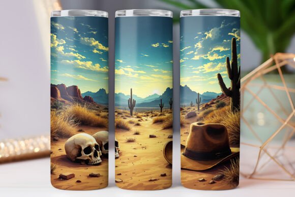 Western Cowboy Desert Tumbler Wrap Design Review